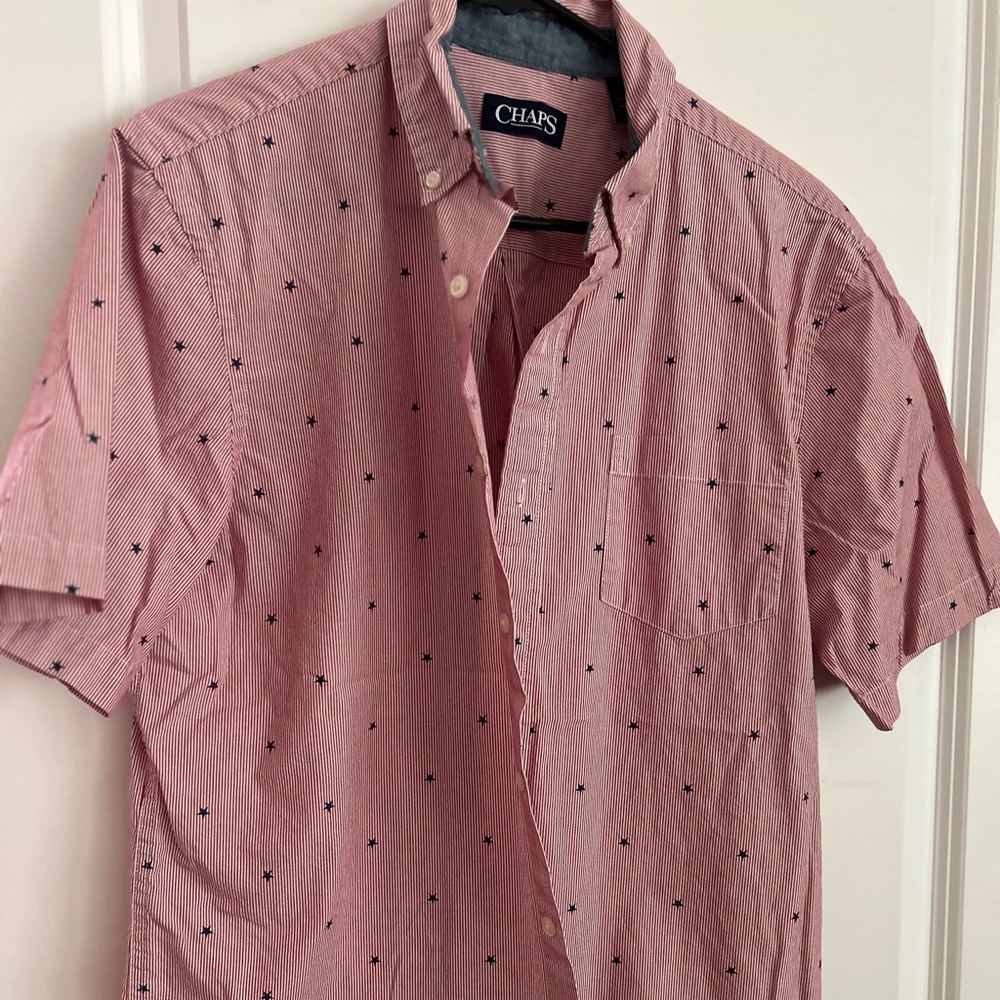 Chaos button up stars and stripe polo